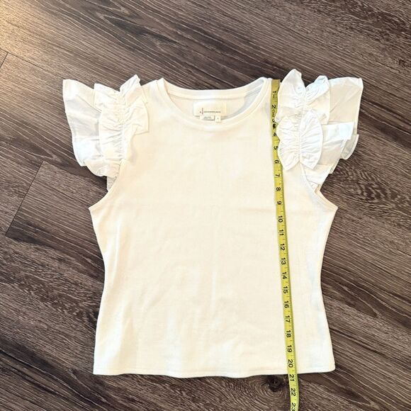 Anthropologie Ribbed Ruffle Tank - Picture 3 of 6